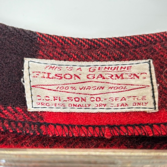 Vintage Filson buffalo check wool vest - Picture 3 of 3